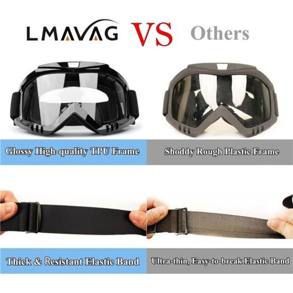 Motocross goggles set dirt bike ATV motorcycle riding offroad UV400 anti fog - Picture 4 of 7